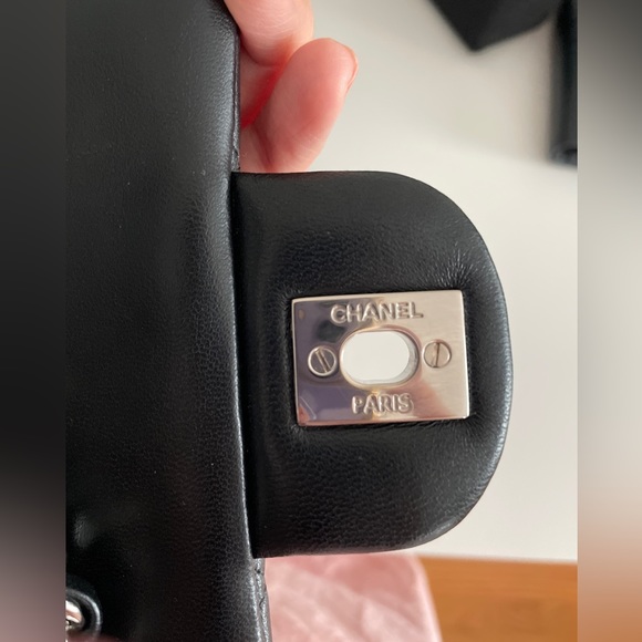 Chanel mini rectangular classic flap black lambskin SHW - Picture 7 of 12